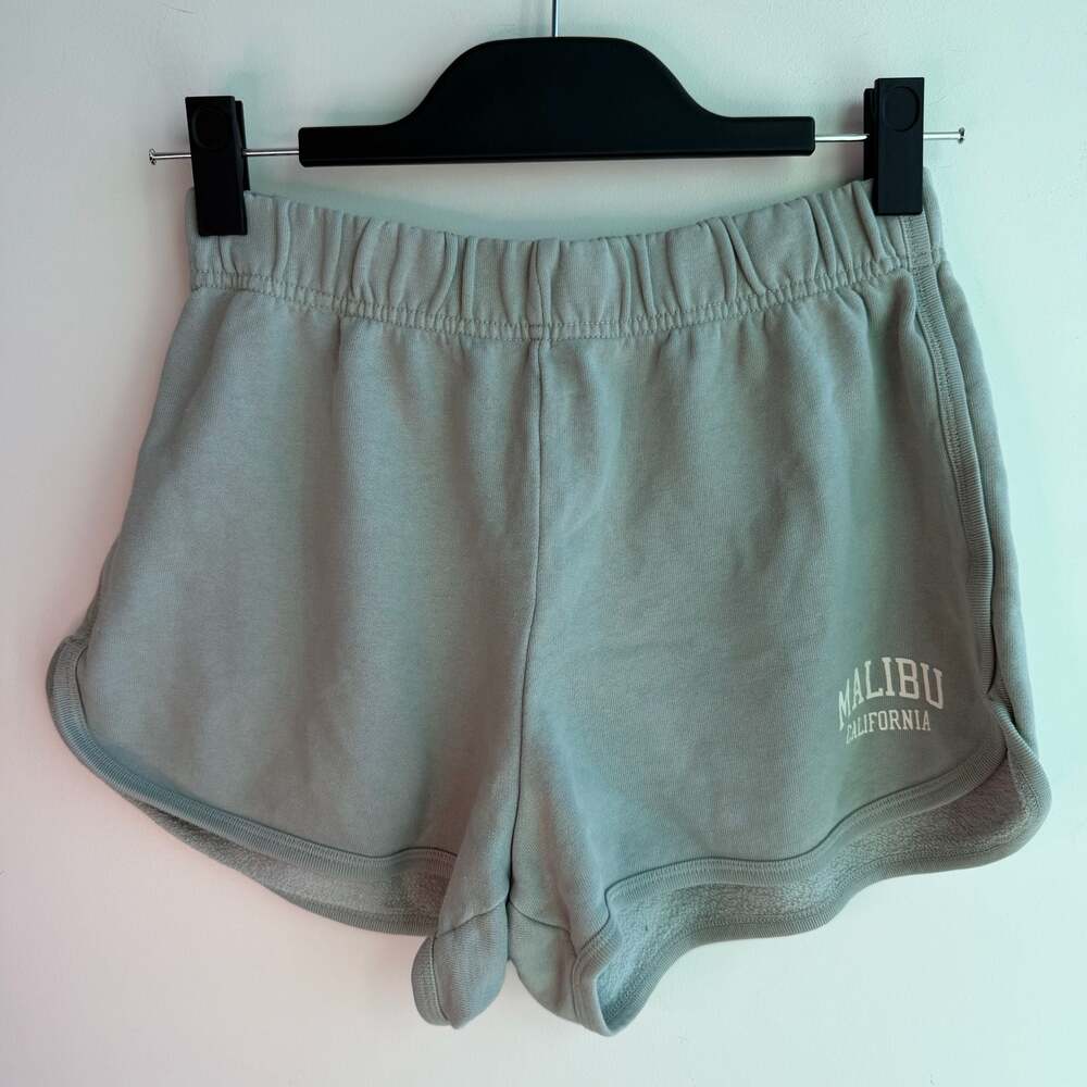 John Galt Malibu California Sage Green Sweat Shorts